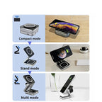 3 in 1 Wireless Charger Stand Magnetic Folding Stand for Apple iPhones Headphones Watch