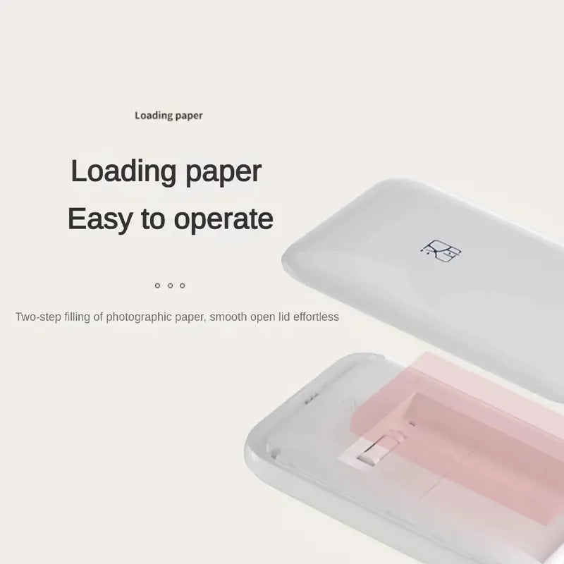 Portable mini color photo printer that fits in your pocket, perfect for printing photos directly from your phone on the go