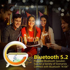 3 in 1 Night Light Bluetooth Speakers with 15W Wireless Charger, LED Desk Lamp with Rechargeable Battery, Bedside Lamp