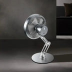 Mros Desktop Metal Small Fan Charging Office Retro Desktop Rotating Folding Electric Fan Desktop