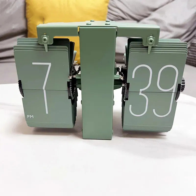 Automatic Page Flipping Mechanical Clock Balance Calendar European Creative Gateway Internet Celebrity Desktop Decoration
