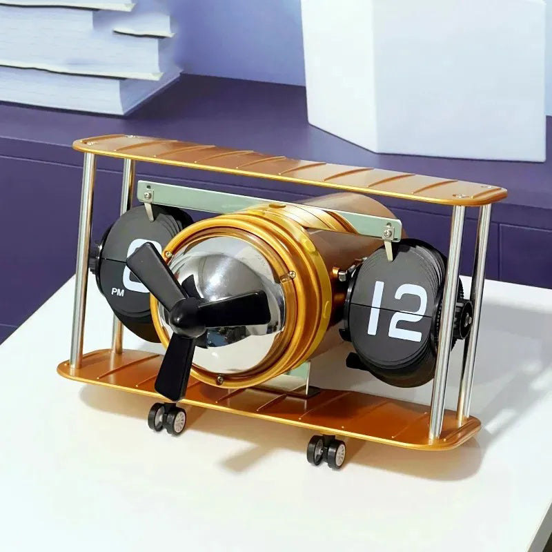 Automatic Page Flipping Mechanical Clock Balance Calendar European Creative Gateway Internet Celebrity Desktop Decoration