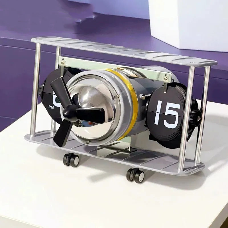 Automatic Page Flipping Mechanical Clock Balance Calendar European Creative Gateway Internet Celebrity Desktop Decoration