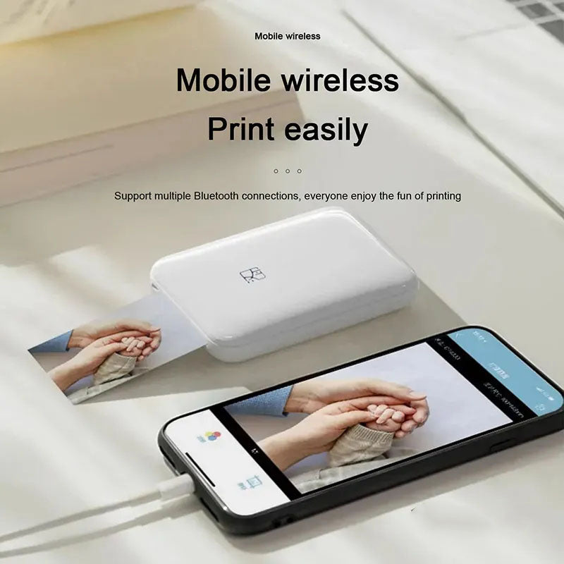 G-OUSSVE Portable mini color photo printer that fits in your pocket, perfect for printing photos directly from your phone on the go