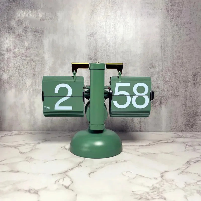 Automatic Page Flipping Mechanical Clock Balance Calendar European Creative Gateway Internet Celebrity Desktop Decoration