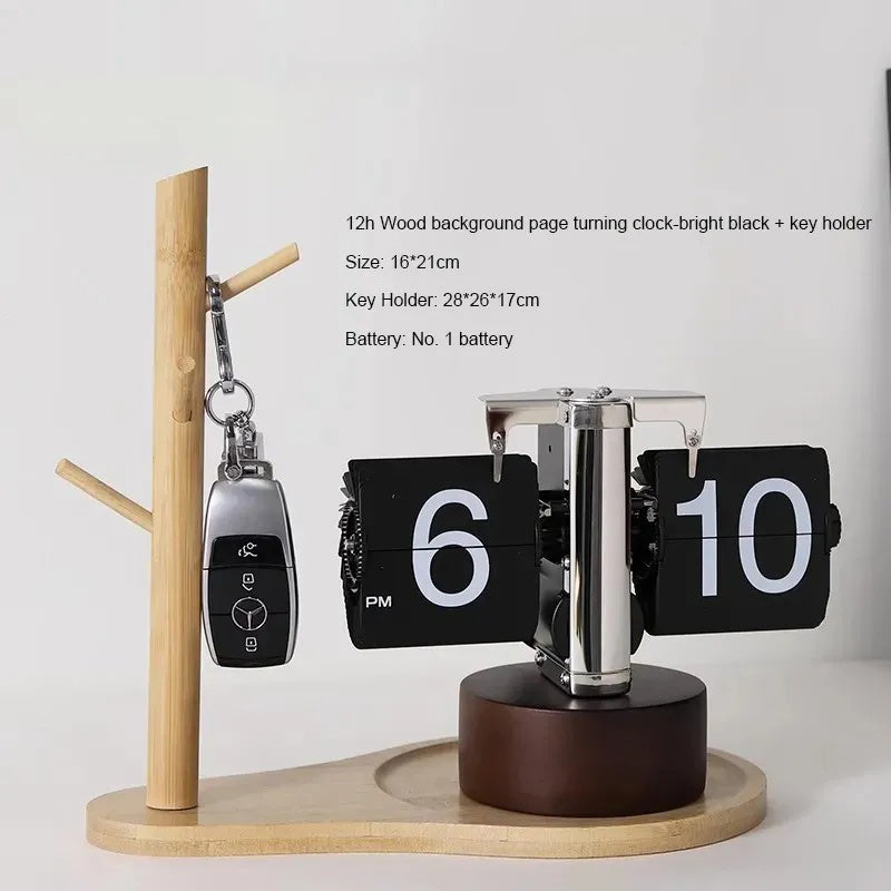Automatic Page Flipping Mechanical Clock Balance Calendar European Creative Gateway Internet Celebrity Desktop Decoration