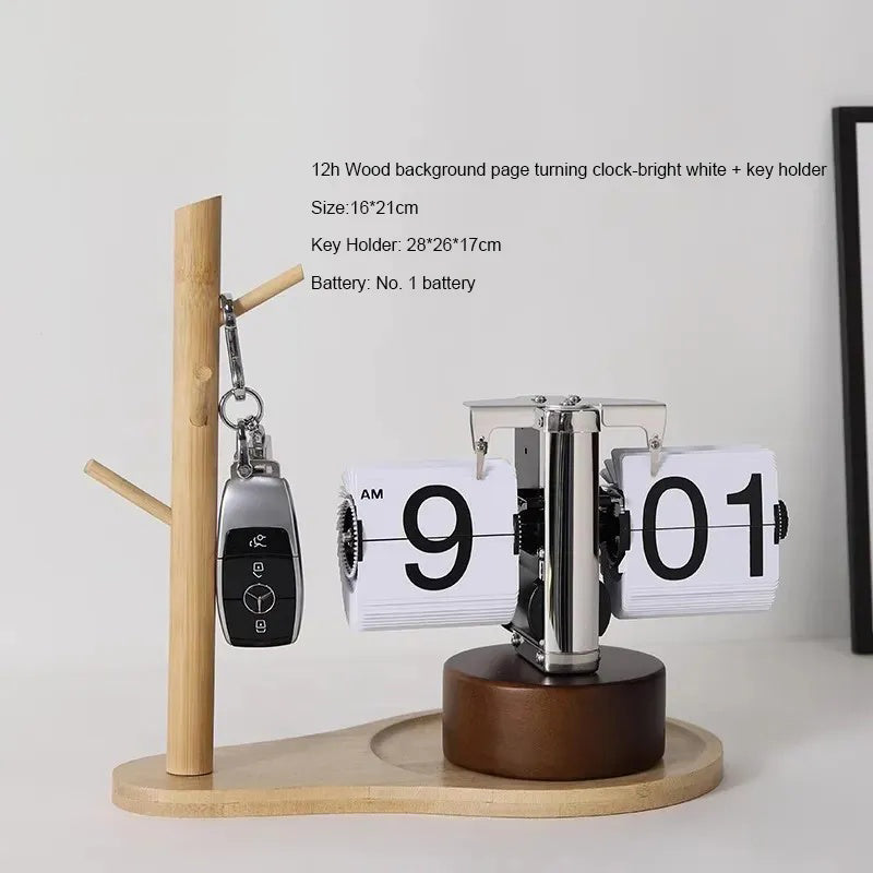 Automatic Page Flipping Mechanical Clock Balance Calendar European Creative Gateway Internet Celebrity Desktop Decoration