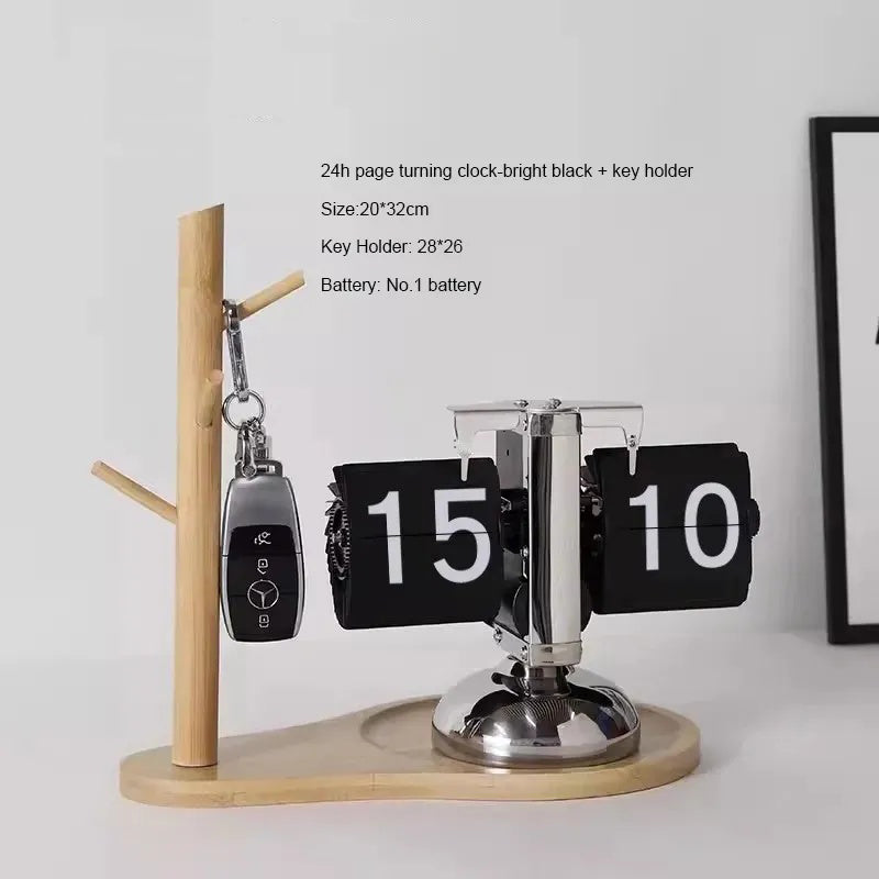 Automatic Page Flipping Mechanical Clock Balance Calendar European Creative Gateway Internet Celebrity Desktop Decoration