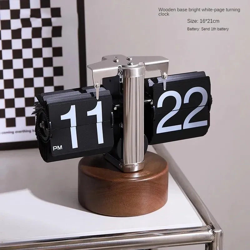 Automatic Page Flipping Mechanical Clock Balance Calendar European Creative Gateway Internet Celebrity Desktop Decoration