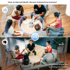 Conference Room Camera System, Intelligent Speaker Tracking 3 In-1 AV Integration, Two Display ModesInstantly Switch, 360° Panoramic View for Remote Meetings Audio