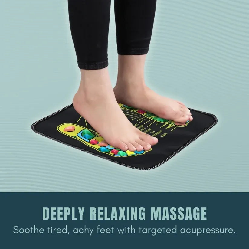 Revitalizing Acupressure Foot Matactivates pressure points to relieve tension,boost circulation, and energize your body-juststand or step for a few minutes daily