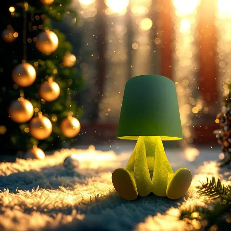 GIVBRO Cute Doll Design Table Lamp, 1 Count USB Rechargeable 3-level Dimmable Night Light, Decorative Light for Bedroom, Living Room, Office