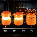 GIVBRO Pumpkin Night Light - Fun and Creative Gift, Ambiance Lamp. Rechargeable with Adjustable Brightness and Timer, Perfect LED Light for Halloween Decoration,Foldable Handheld Night Light Pumpkin Lantern for Halloween