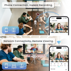 Conference Room Camera System, Intelligent Speaker Tracking 3 In-1 AV Integration, Two Display ModesInstantly Switch, 360° Panoramic View for Remote Meetings Audio
