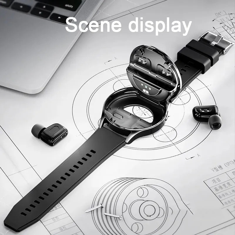 2-in-1 Smartwatch with HD Bluetooth Calling, 1.39-inch High-Definition Screen, Waterproof, and Ultra-Thin