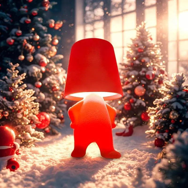 GIVBRO Cute Doll Design Table Lamp, 1 Count USB Rechargeable 3-level Dimmable Night Light, Decorative Light for Bedroom, Living Room, Office