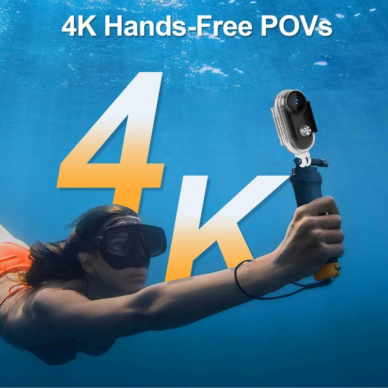 1080P/4K Thumb Action Camera, Thumb POV Portable Body Cam, Tiny Size, Hands Free, Mount Anywhere Magnetic Sport DV, Bike Cycling, Pet, Vlogging Card Water Proof
