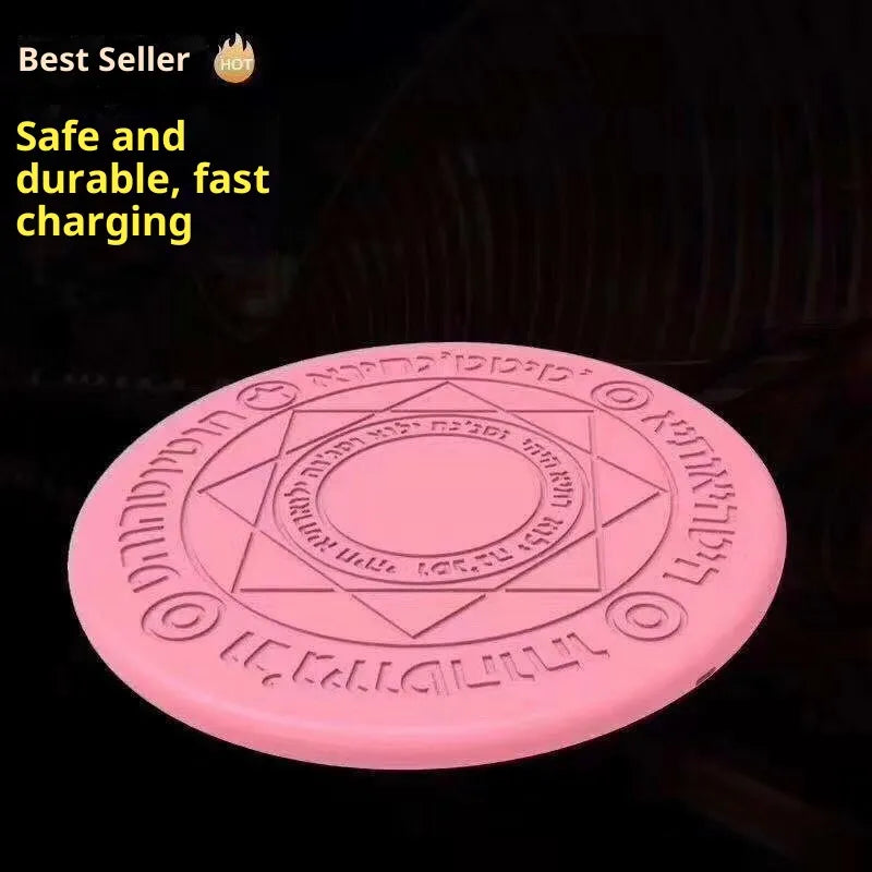 10W Magic Array Wireless Charger Creative Luminous Base Cool with Sound Effects Phone Automatic Induction Charging Display