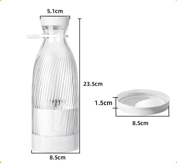 500ml Smoothie Blender, USB Rechargeable Juicer, Portable Mini Electric Mixer, Perfect for Office, Sports, Outdoor, Travel, Fruit Juicer with Bottle Design  ﻿