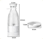 500ml Smoothie Blender, USB Rechargeable Juicer, Portable Mini Electric Mixer, Perfect for Office, Sports, Outdoor, Travel, Fruit Juicer with Bottle Design  ﻿
