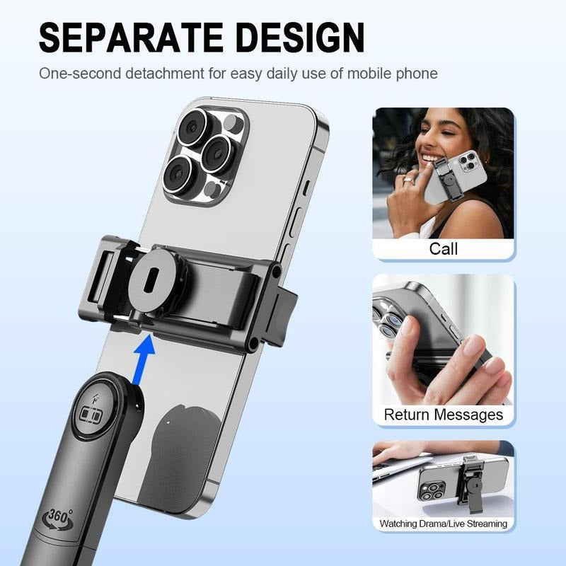 1.76m Tracking Function Automatic Pop-open Tripod Stand for Cell Phone, Detachable Phone Clip, Gesture Controls The Stable Tripod, Selfie Accessories