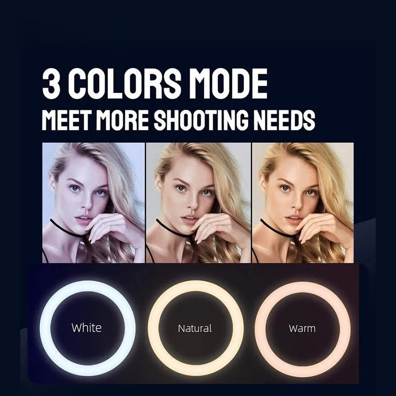 G-OUSSVE Magnetic Selfie Ring Light, Rechargeable LED Fill Light for iPhone&Camera, Smartphone Camera Handle, Video Photo Shooting Acccessory Compatible with Magsafe Phone Light Clip