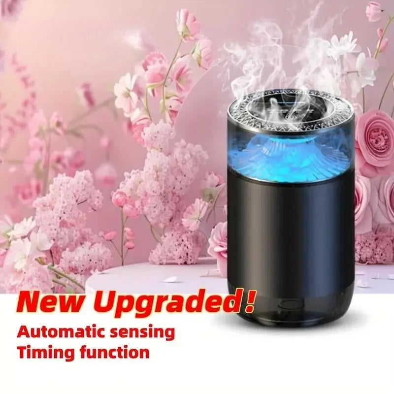 Rechargeable Smart Essential Oil Diffuser, Car Air Freshener with Auto On/Off and RGB Ambient LED Light for Vehicle & Room Aromatherapy Machine