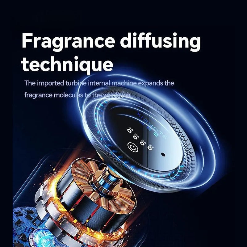 Rechargeable Smart Essential Oil Diffuser, Car Air Freshener with Auto On/Off and RGB Ambient LED Light for Vehicle & Room Aromatherapy Machine