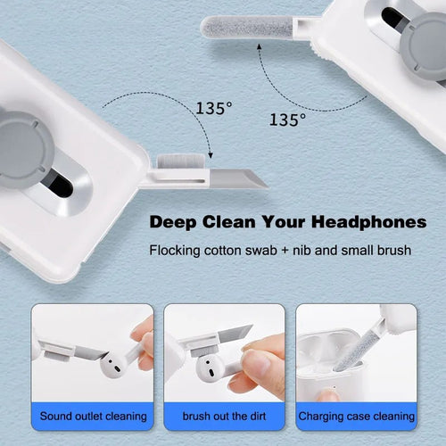 6-in-1 Keyboard Cleaner, Laptop Screen Cleaner, Electronic Cleaner Kit with Soft Keyboard Brush Keycap Puller for Airpod Laptop PC Monitor TV Earbud Phone Computer