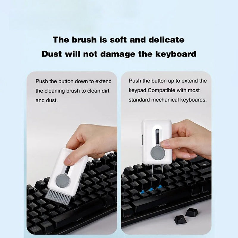 6-in-1 Keyboard Cleaner, Laptop Screen Cleaner, Electronic Cleaner Kit with Soft Keyboard Brush Keycap Puller for Airpod Laptop PC Monitor TV Earbud Phone Computer