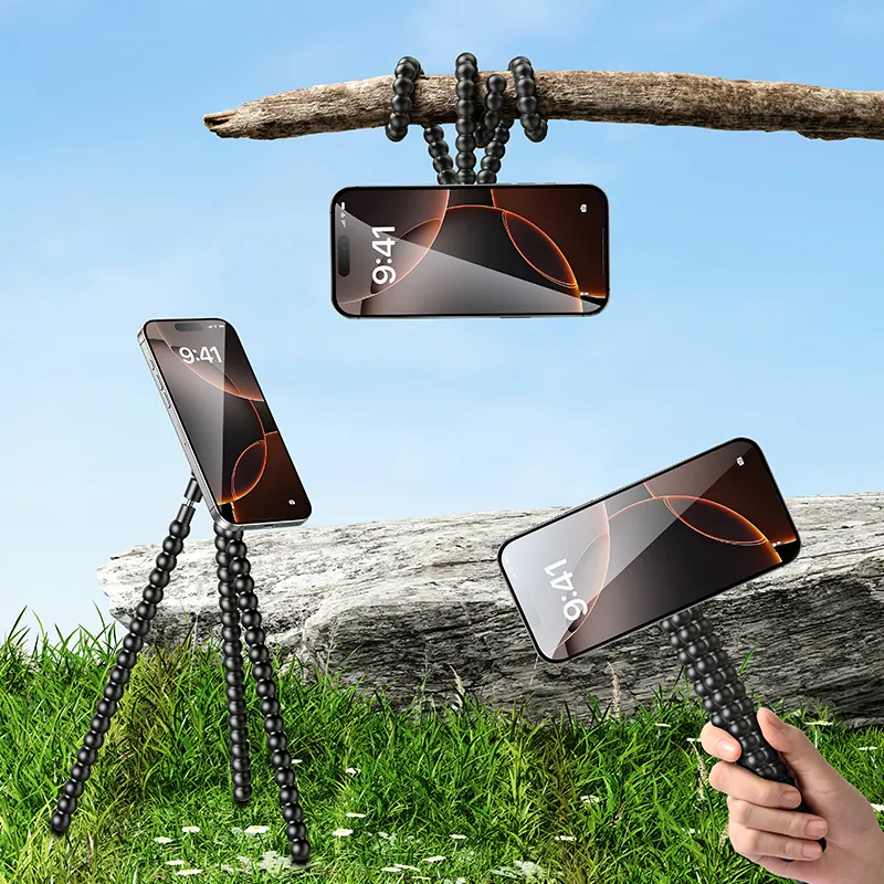 G-OUSSVE Outdoor Magnetic Octopus Phone Stand  — Portable Tripod for Travel, Livestreaming, Vlogging, Handheld Selfies, and Desktop Shooting. Fit for Recording and Photography