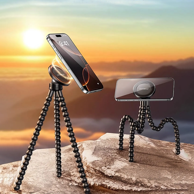 G-OUSSVE Outdoor Magnetic Octopus Phone Stand  — Portable Tripod for Travel, Livestreaming, Vlogging, Handheld Selfies, and Desktop Shooting. Fit for Recording and Photography