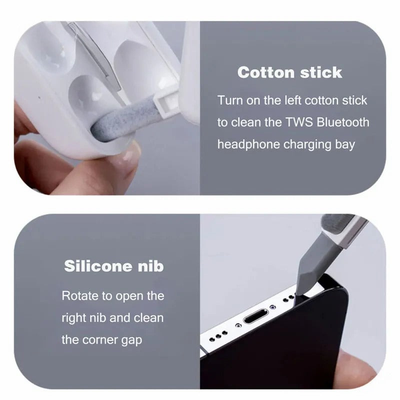 8-in-1 Electronics Cleaner Kit, Multifunctional Keyboard Cleaning Kit Tool for Earbuds/Phone/Laptop/PC Monitor/Camera/Watch