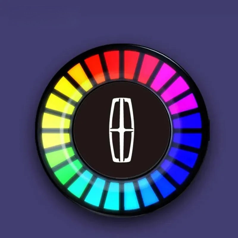 Car Aromatherapy Air Outlet, Car Atmosphere Light, Car Perfume 3D Pickup, RGB Voice-controlled Rhythm Light App control