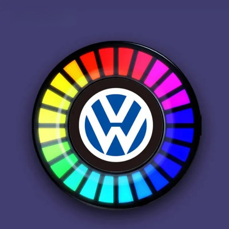 Car Aromatherapy Air Outlet, Car Atmosphere Light, Car Perfume 3D Pickup, RGB Voice-controlled Rhythm Light App control