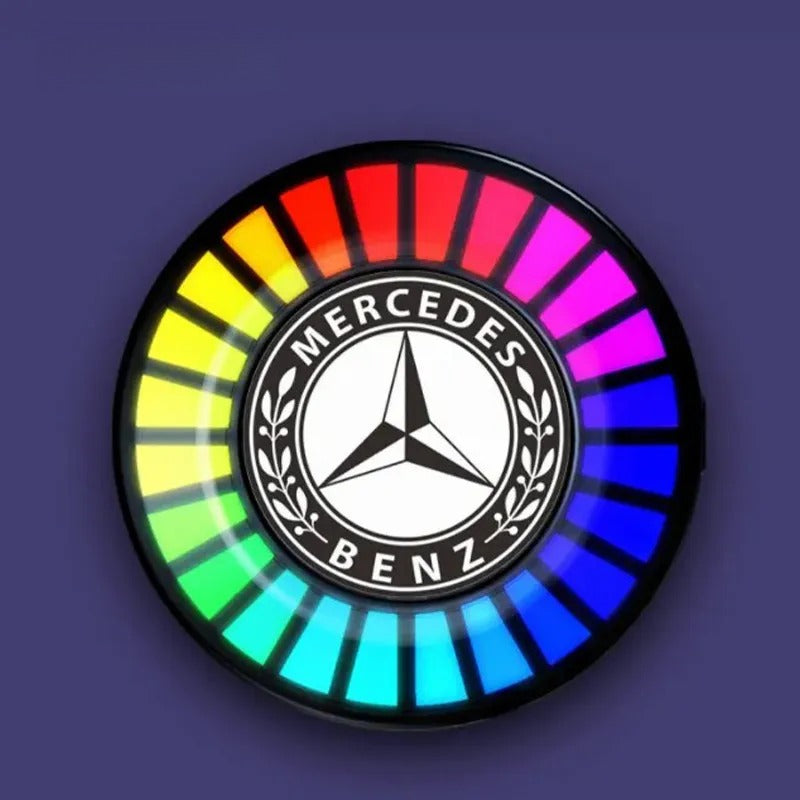 Car Aromatherapy Air Outlet, Car Atmosphere Light, Car Perfume 3D Pickup, RGB Voice-controlled Rhythm Light App control