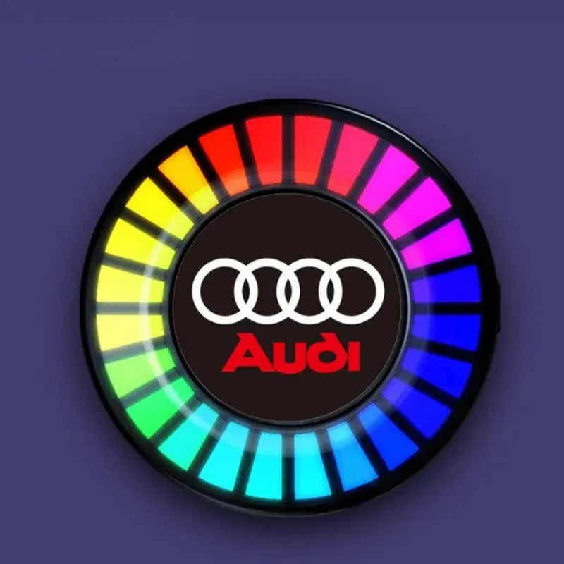 Car Aromatherapy Air Outlet, Car Atmosphere Light, Car Perfume 3D Pickup, RGB Voice-controlled Rhythm Light App control