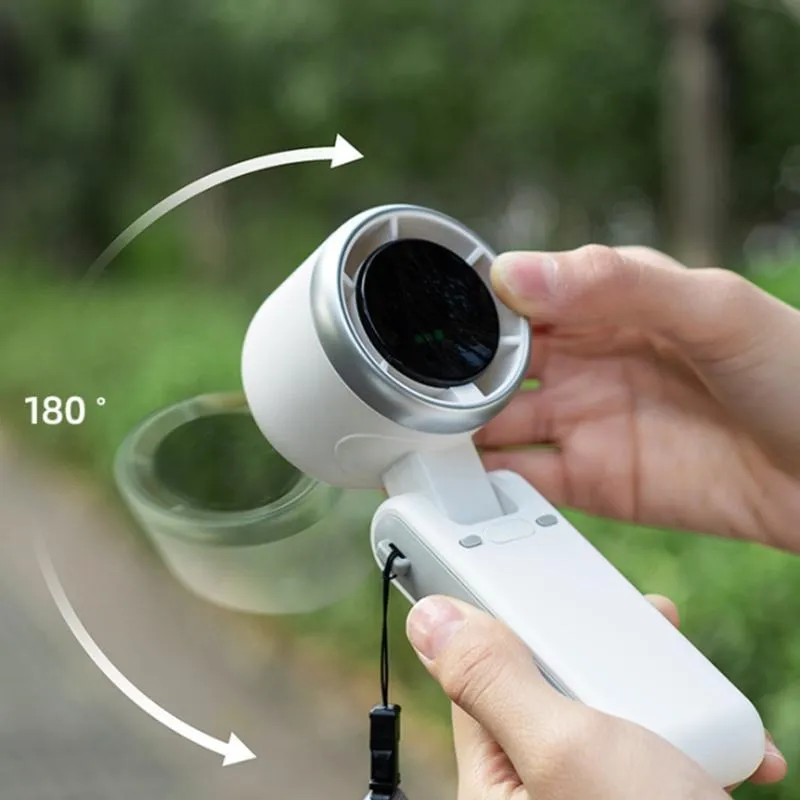 Global Pick USB-C Charging Portable Handheld High Speed Fan, Versatile 5-speed Airflow Wind Speed Fan, Foldable & Hanging Neck Fan Suitable for Family, Travel, and School, Boyfriend Gift, Best Friend Gifts, Camping Essentials