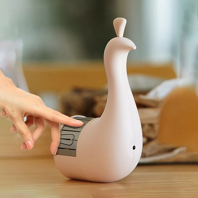 Peacock Lamp, Peacock Wall Light, 7 Color Ambient Projection Lamp with Remote Control, USB Charging Rainbow Peacock Nightlight, LED Wall Table Decor for Home Living Room Office