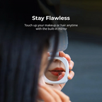 Magnetic Selfie Light for iPhone, Phone Light with a Mirror, Instant Attachment for MagSafe, for Selfies, Video Conference, Vibe P48 Black/White 4656/4933 Convenient Vlogging kit