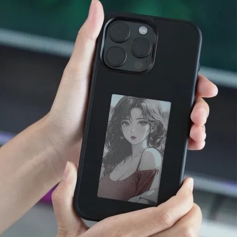 Stylish iPhone Case with E-Ink Screen and Changing Patterns