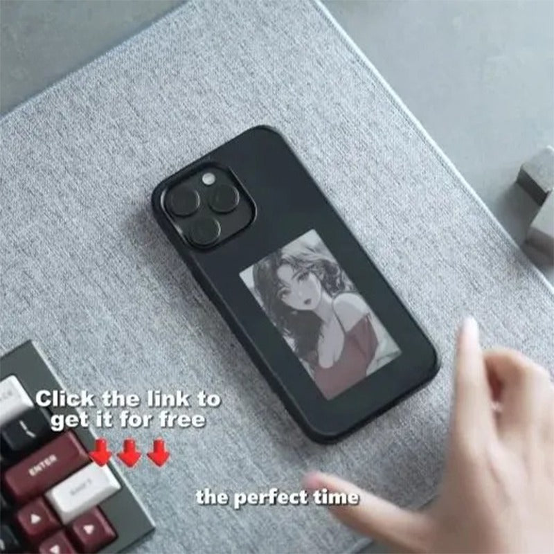 Stylish iPhone Case with E-Ink Screen and Changing Patterns