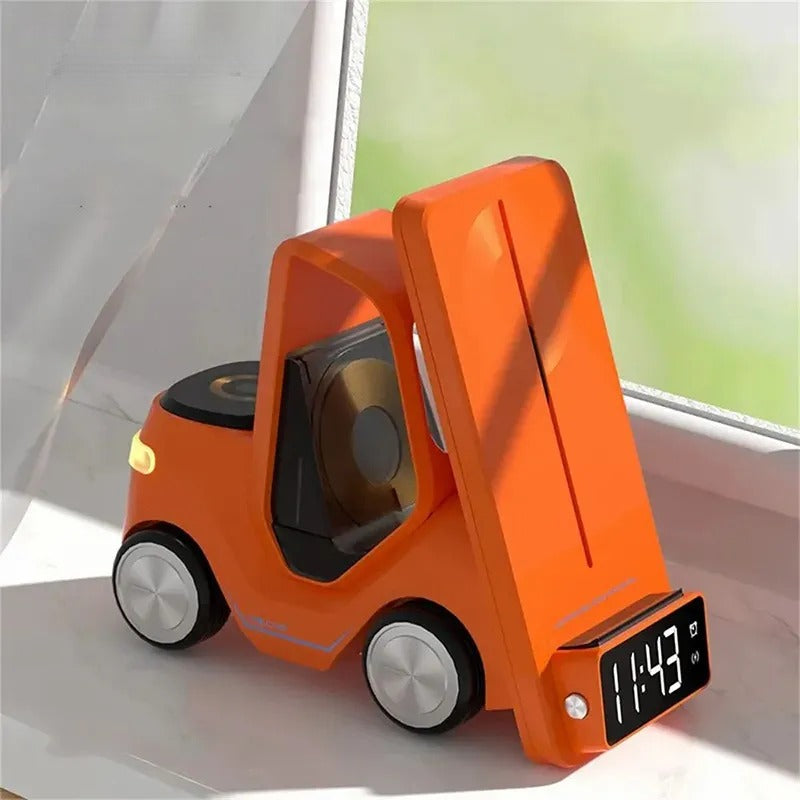 Wireless Fast Charging Creative Car Shape Design Multifunctional Alarm Clock Cool Atmosphere Lamp