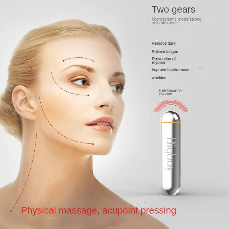 Massage for Eye and Face Vibration Alloy Instrument Cylindrical Vibration with Charging Bank Treasure Compact and Portable Creative Fashion Design