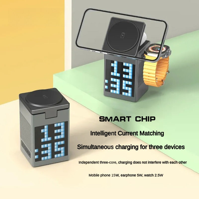 Qi2 protocol Multi-Function 6-in-1 Magnetic Wireless Charger Magsafe-Compatible, Fast Charging for Huawei and Apple Foldable Devices