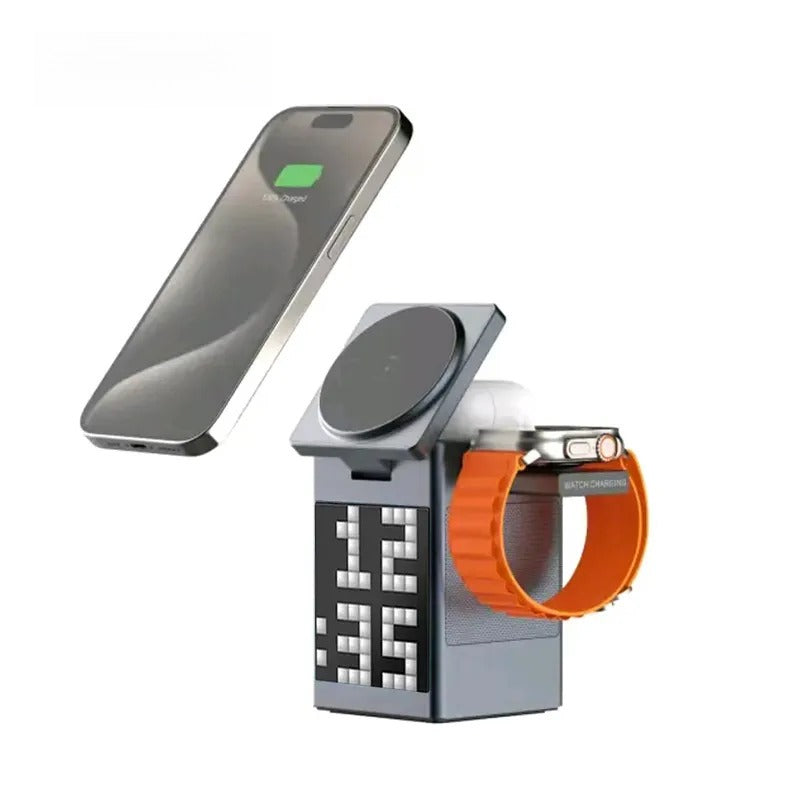 Qi2 protocol Multi-Function 6-in-1 Magnetic Wireless Charger Magsafe-Compatible, Fast Charging for Huawei and Apple Foldable Devices