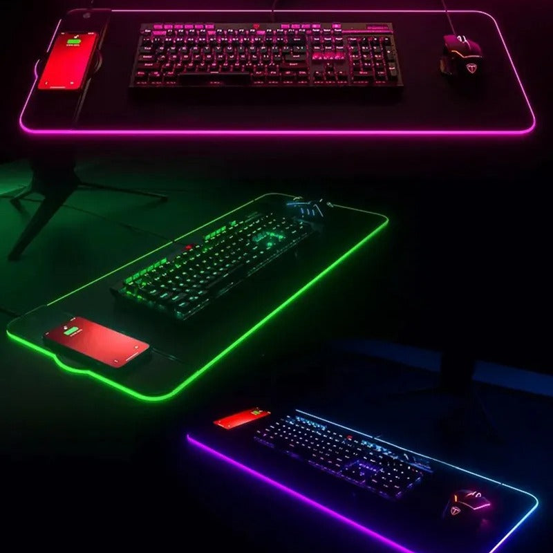 ALIENWARE Alien Wireless Charging Mouse Pad RGB Luminous Keyboard Desk Pad Computer Pad Extra Large Desk Pad