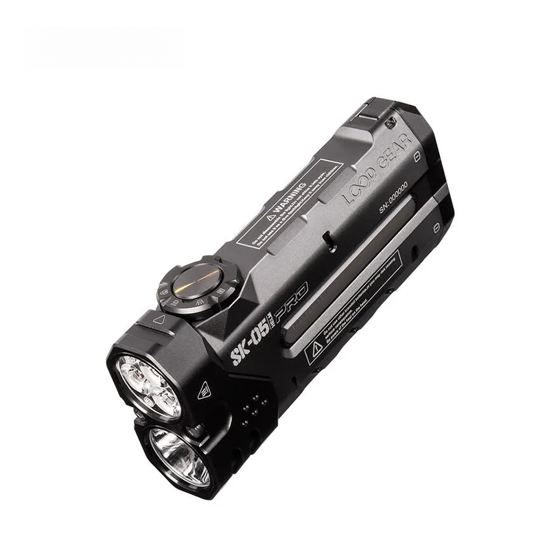 G-OUSSVE SK05 EDC Flat Flashlight with Power Bank, Super Bright LED Flashlight, Side Light, Spotlight, Floodlight for Hiking Outdoor
