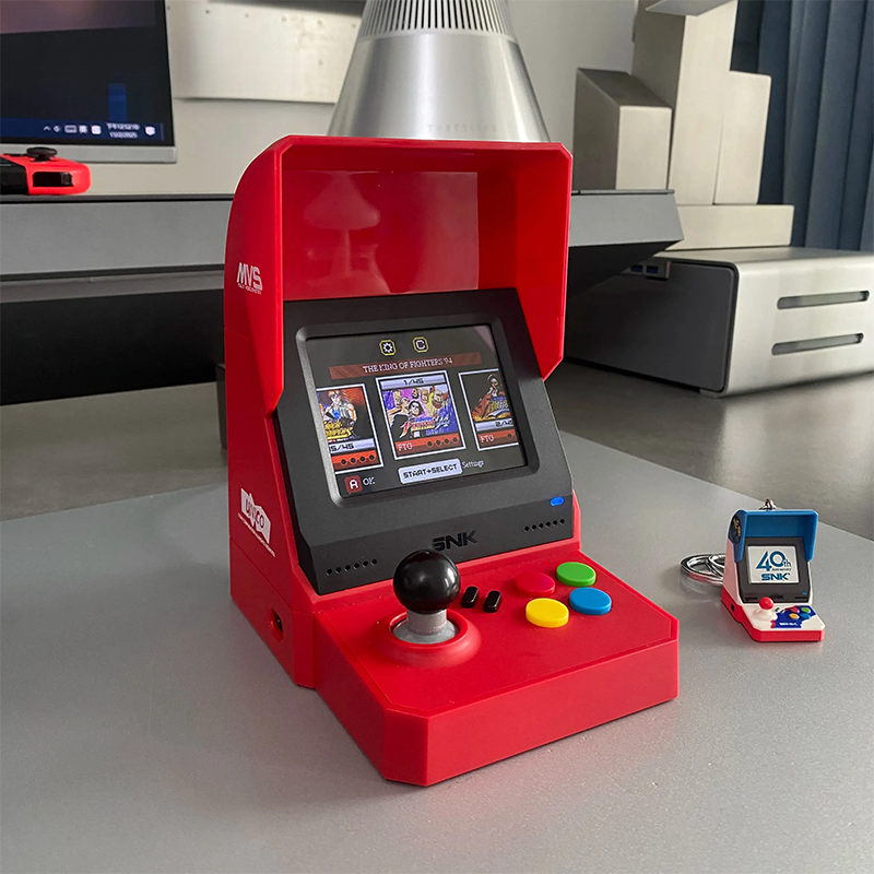 G-OUSSVE MVS Mini joystick gaming console, nostalgic retro mini King of Fighters fighting arcade, a perfect gift for collectors