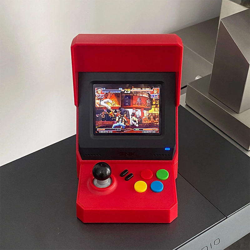 G-OUSSVE MVS Mini joystick gaming console, nostalgic retro mini King of Fighters fighting arcade, a perfect gift for collectors